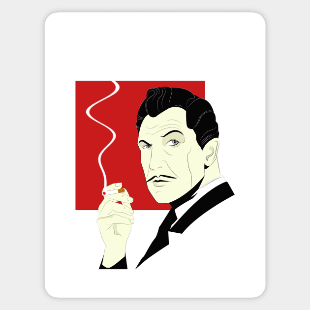 Smoking Vincent (Pop) Sticker by andrewcformosa